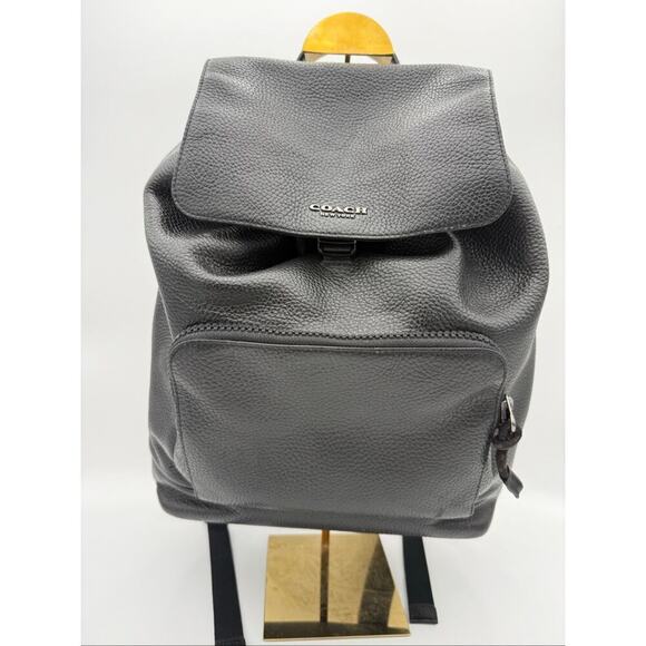COACH Turner Leather Backpack C1280 Black for Men and Women - Picture 7 of 12